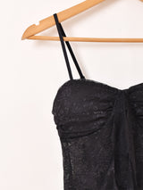 【2色展開】Meridian アシンメトリー レース ビスチェ