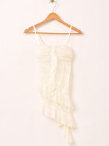 【2色展開】Meridian アシンメトリー レース ビスチェ