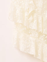 【2色展開】Meridian アシンメトリー レース ビスチェ