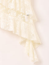 【2色展開】Meridian アシンメトリー レース ビスチェ