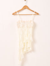 【2色展開】Meridian アシンメトリー レース ビスチェ