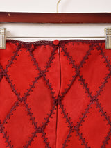 【3色展開】Emerald Motel パッチワーク スエード ミニスカート