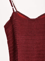 【3色展開】Emerald Motel パッチワーク スエード キャミソール