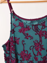 【2色展開】Meridian ベロア シアー フリル キャミソールワンピース