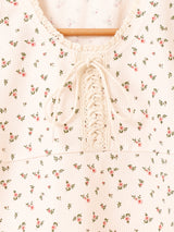 Meridian 花柄 ワッフル 半袖カットソー