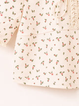 Meridian 花柄 ワッフル 半袖カットソー