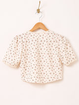 Meridian 花柄 ワッフル 半袖カットソー