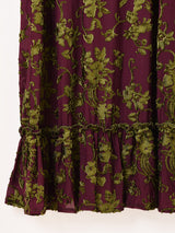 【2色展開】Meridian ベロア シアー フリル キャミソールワンピース