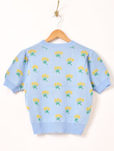 【3色展開】Meridian 花柄 半袖 セーター