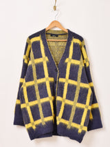 【2色展開】Meridian 格子柄 カーディガン