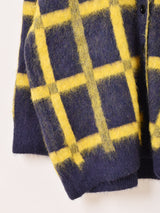 【2色展開】Meridian 格子柄 カーディガン