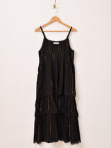 【2色展開】Emerald Motel ラメ ラッフル キャミソールワンピース