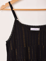 【2色展開】Emerald Motel ラメ ラッフル キャミソールワンピース