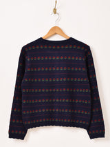 【2色展開】Meridian 花柄 カーディガン