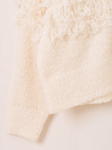 【2色展開】 ループヤーン フリンジ カーディガン