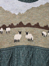 ヒツジ ケーブルセーター