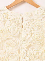 【3色展開】Meridian ローズ ノースリーブトップス