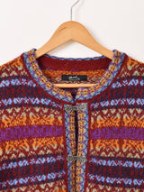 Meridian フェアアイル柄 チロルカーディガン