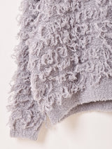 【2色展開】 ループヤーン フリンジ セーター