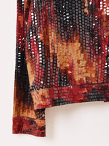 総柄 スパンコール ジャケット