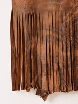 リメイク フリンジ レザースカート