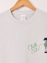 【2色展開】 プリント Tシャツ「Chill Out Boy」