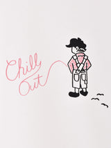 【2色展開】 プリント Tシャツ「Chill Out Boy」