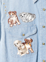 アメリカ製 刺繍入り 長袖デニムシャツ