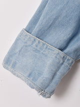 アメリカ製 刺繍入り 長袖デニムシャツ