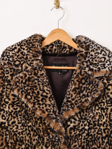 レオパード柄 フェイクファーコート