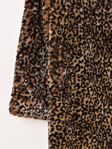 レオパード柄 フェイクファーコート