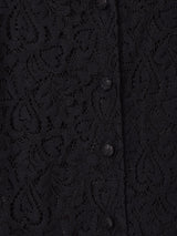 【2色展開】Meridian レース 切り替え ノースリーブワンピース