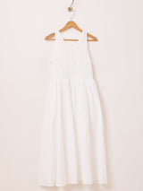 【2色展開】Meridian レース 切り替え ノースリーブワンピース