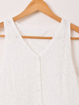 【2色展開】Meridian レース 切り替え ノースリーブワンピース