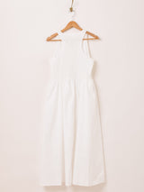 【2色展開】Meridian レース 切り替え ノースリーブワンピース