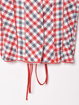 ギンガムチェック 半袖 チロリアントップス