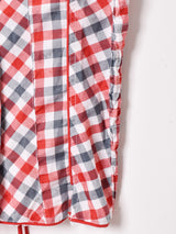 ギンガムチェック 半袖 チロリアントップス