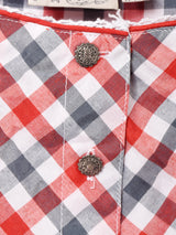 ギンガムチェック 半袖 チロリアントップス