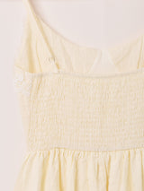 Meridian フロントレース 織柄 キャミソールワンピース