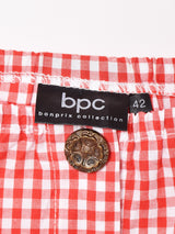 ギンガムチェック オフショルダー チロリアントップス