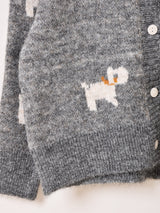 【2色展開】Meridian 犬柄 カーディガン