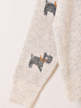 【2色展開】Meridian 犬柄 カーディガン