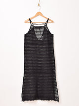 【2色展開】Emerald Motel ボーダー柄 レースキャミソールワンピース