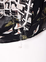 花柄 シアー スリーブレスワンピース