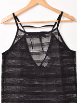 【2色展開】Emerald Motel ボーダー柄 レースキャミソールワンピース