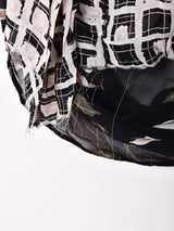 花柄 シアー スリーブレスワンピース