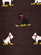 【2色展開】Meridian 犬柄 フード カーディガン