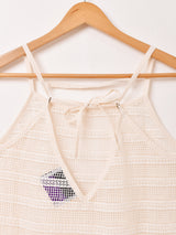 【2色展開】Emerald Motel ボーダー柄 レースキャミソールワンピース