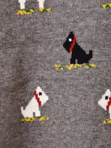 【2色展開】Meridian 犬柄 フード カーディガン