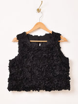 【3色展開】Meridian ローズ ノースリーブトップス